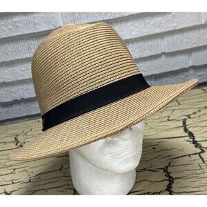 Sunday Afternoons Tweed Woven Havana Summer Sun Hat Beach Size Unisex L/XL Tan